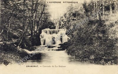 Carte postale ancienne Cascade de La Batisse — Chanonat (Puy-de-Dôme)