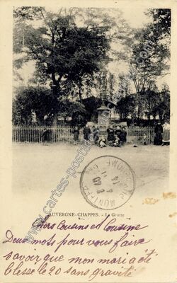 Carte postale ancienne L Grotte — Chappes (Puy-de-Dôme)