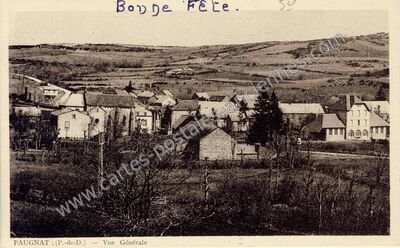 Carte postale ancienne Paugnat — Charbonnières-les-Varennes (Puy-de-Dôme)