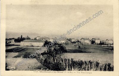 Carte postale ancienne Vue Panoramique — Charbonnier-les-Mines (Puy-de-Dôme)