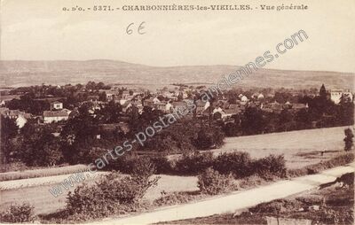 Carte postale ancienne Vue générale — Charbonnières-les-Vieilles (Puy-de-Dôme)
