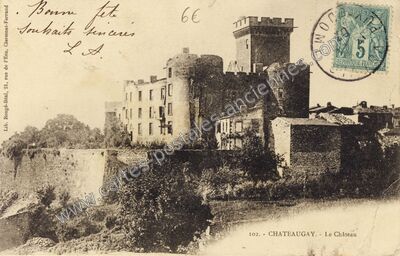 Carte postale ancienne Le Château — Châteaugay (Puy-de-Dôme)