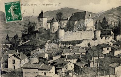 Carte postale ancienne Vue générale — Châteldon (Puy-de-Dôme)