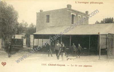 Carte postale ancienne Le tir aux pigeons — Chatelguyon (Puy-de-Dôme)