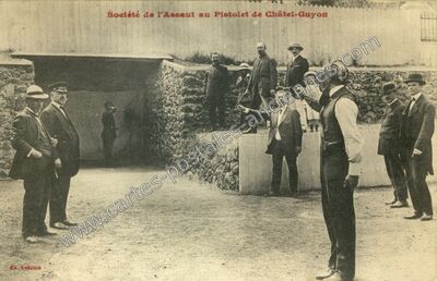 Carte postale ancienne Société de l'Assaut au Pistolet — Chatelguyon (Puy-de-Dôme)