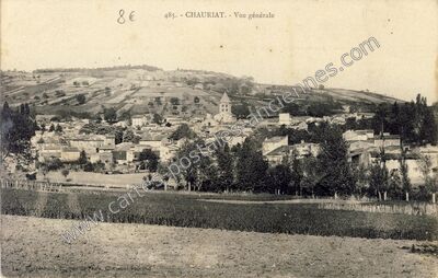 Carte postale ancienne Vue générale — Chauriat (Puy-de-Dôme)