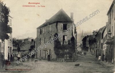 Carte postale ancienne La Poste — Combronde (Puy-de-Dôme)