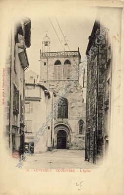 Carte postale ancienne L'Eglise — Courpière (Puy-de-Dôme)