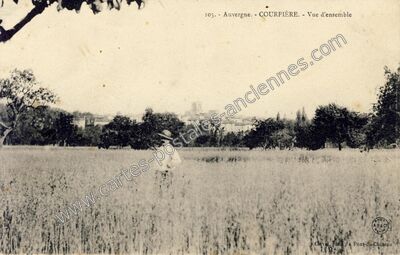 Carte postale ancienne Vue d'ensemble — Courpière (Puy-de-Dôme)