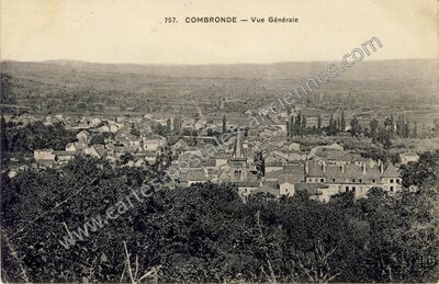 Carte postale ancienne Vue Générale — Combronde (Puy-de-Dôme)