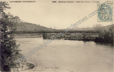 Carte postale ancienne Pont sur l'Allier — Coudes (Puy-de-Dôme)
