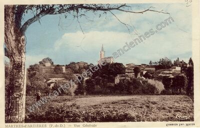 Carte postale ancienne Martres d'Artieres — Cournols (Puy-de-Dôme)