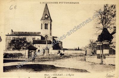 Carte postale ancienne L'Église — Culhat (Puy-de-Dôme)