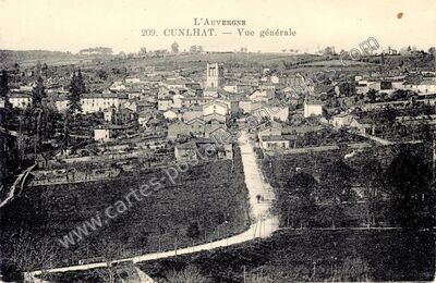 Carte postale ancienne Vue générale — Cunlhat (Puy-de-Dôme)