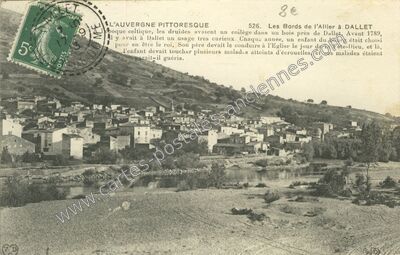 Carte postale ancienne Les Bords de l'Allier — Dallet (Puy-de-Dôme)