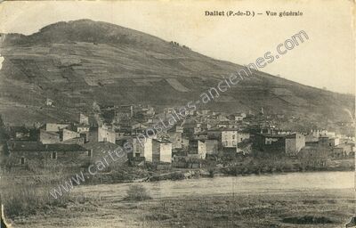 Carte postale ancienne Vue générale — Dallet (Puy-de-Dôme)