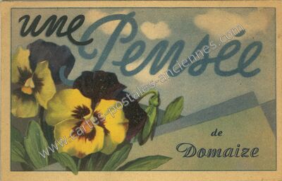 Carte postale ancienne Une Pensée — Domaize (Puy-de-Dôme)