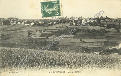Carte postale ancienne Vue générale — Doranges (Puy-de-Dôme)