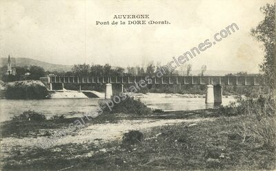 Carte postale ancienne Pont de la DORE — Dorat (Puy-de-Dôme)