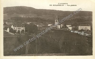 Carte postale ancienne Vue générale — Échandelys (Puy-de-Dôme)