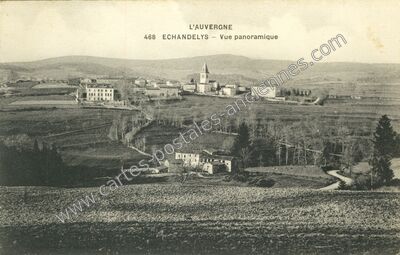 Carte postale ancienne Vue panoramique — Échandelys (Puy-de-Dôme)