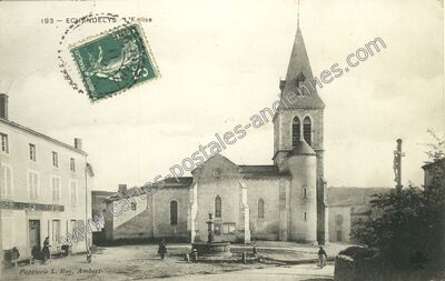Carte postale ancienne L'Eglise — Échandelys (Puy-de-Dôme)