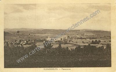 Carte postale ancienne Panorama — Échandelys (Puy-de-Dôme)