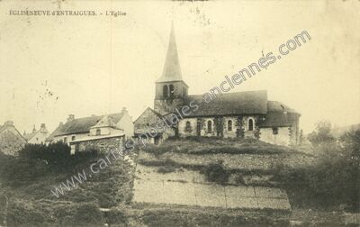 Carte postale ancienne L'Eglise — Égliseneuve-d'Entraigues (Puy-de-Dôme)