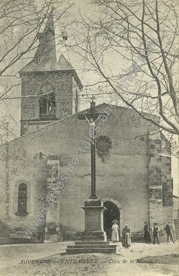 Carte postale ancienne Croix de la Mission — Entraigues (Puy-de-Dôme)