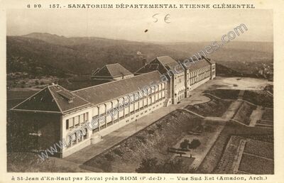 Carte postale ancienne Sanatorium Départemental Etienne Clémentel — Enval (Puy-de-Dôme)