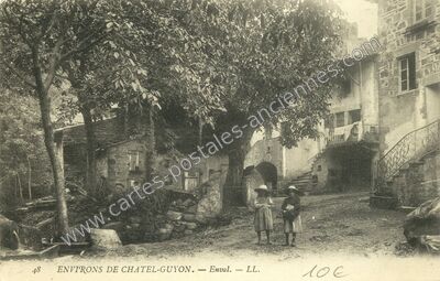 Carte postale ancienne Environs de Châtel-Guyon — Enval (Puy-de-Dôme)