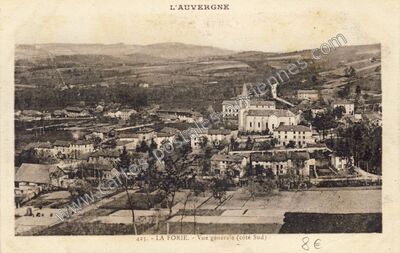 Carte postale ancienne Vue générale (côté Sud) — La Forie (Puy-de-Dôme)