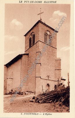 Carte postale ancienne L'Eglise — Fournols (Puy-de-Dôme)