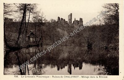 Carte postale ancienne Ruines de Chalusset — Gelles (Puy-de-Dôme)