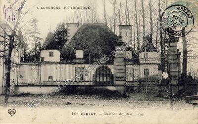 Carte postale ancienne Château de Champigny — Gerzat (Puy-de-Dôme)