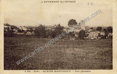 Carte postale ancienne L'Auvergne Illustrée — Glaine-Montaigut (Puy-de-Dôme)
