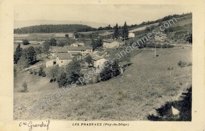 Carte postale ancienne Les Pradeaux — Grandrif (Puy-de-Dôme)