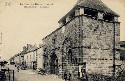 Carte postale ancienne L'Eglise — Herment (Puy-de-Dôme)