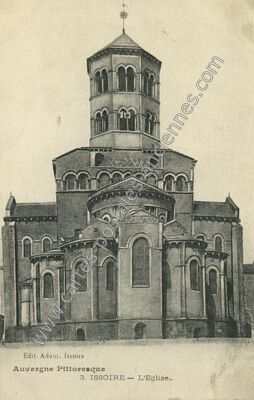 Carte postale ancienne Auvergne Pittoresque - L'Eglise — Issoire (Puy-de-Dôme)