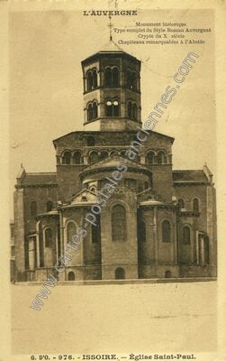 Carte postale ancienne Église Saint-Paul — Issoire (Puy-de-Dôme)