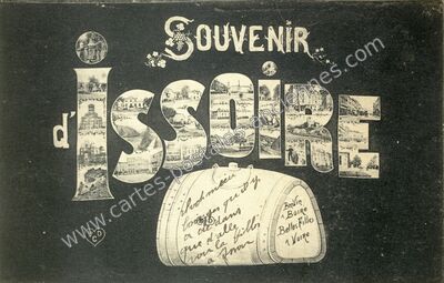 Carte postale ancienne Souvenir d'Issoire — Issoire (Puy-de-Dôme)