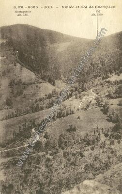 Carte postale ancienne Col de Chansert — Job (Puy-de-Dôme)