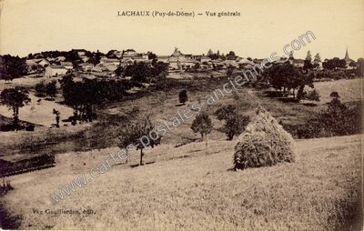 Carte postale ancienne Vue générale — Lachaux (Puy-de-Dôme)