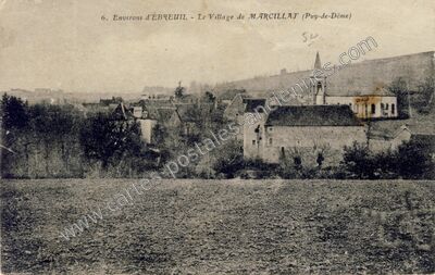 Carte postale ancienne Environs d'ÉBREUIL - Le Village de MARCILLAT — Marcillat (Puy-de-Dôme)