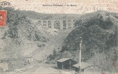 Carte postale ancienne Le Merle — Mayres (Puy-de-Dôme)