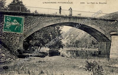 Carte postale ancienne Pont du Bouchet — Miremont (Puy-de-Dôme)