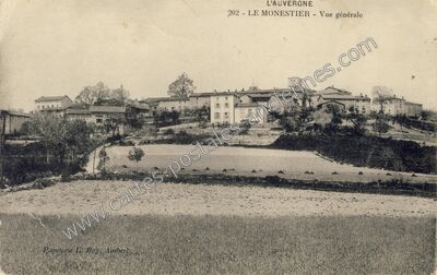 Carte postale ancienne Vue générale — Le Monestier (Puy-de-Dôme)