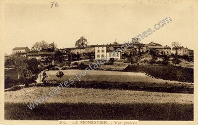 Carte postale ancienne Vue générale — Le Monestier (Puy-de-Dôme)