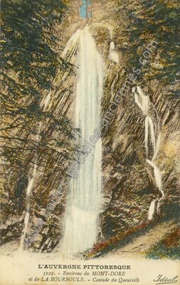 Carte postale ancienne Cascade de Queureuilh — Mont-Dore (Puy-de-Dôme)