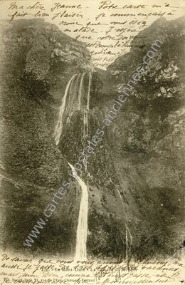 Carte postale ancienne Cascade du Serpent — Mont-Dore (Puy-de-Dôme)